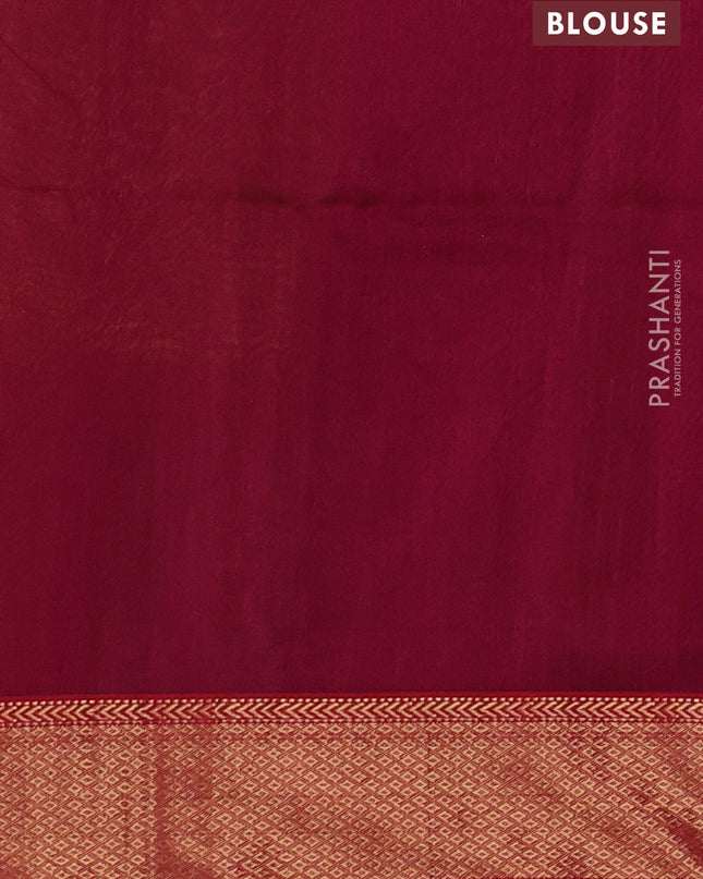 Maheshwari silk cotton saree mustard yellow and red with allover zari weaves & buttas and zari woven border