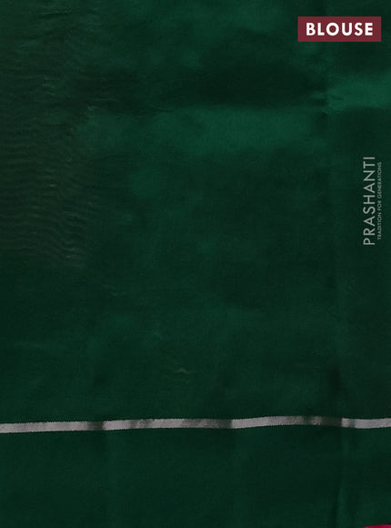 Banarasi poona silk saree pink with allover silver & gold zari weaves and zari woven simple border