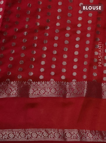 Banarasi poona silk saree yellow with zari woven buttas and rettapet zari woven border