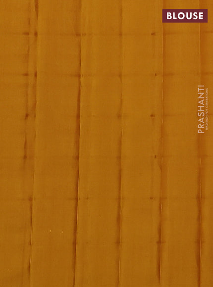 Pure gadwal silk saree cream and mustard yellow with allover zari checks & buttas and simple boder