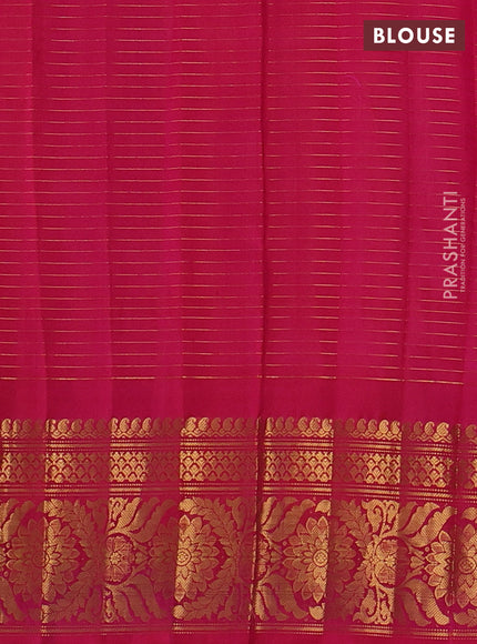 Pure gadwal silk saree pink with allover zari checks & buttas and rich zari wovenn border
