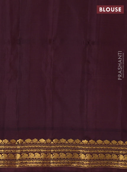 Pure gadwal silk saree peach orange and deep wine with allover zari woven buttas and rich zari woven border