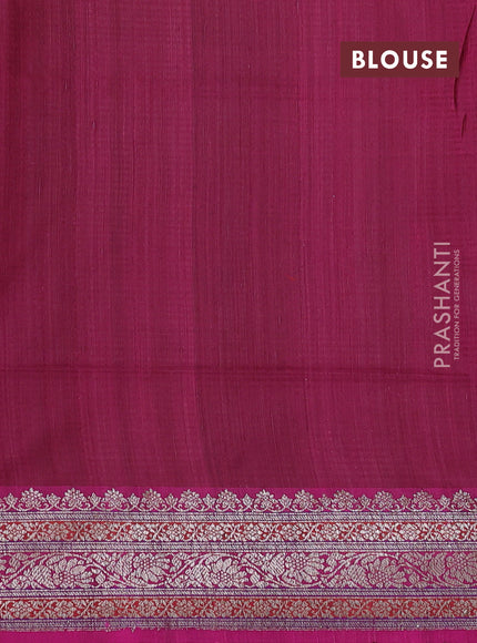 Banarasi dupion silk saree wine shade and pink with thread & zari woven buttas and woven border