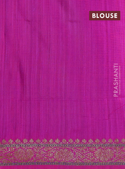 Banarasi dupion silk saree purple and pink with thread & zari woven buttas and woven border