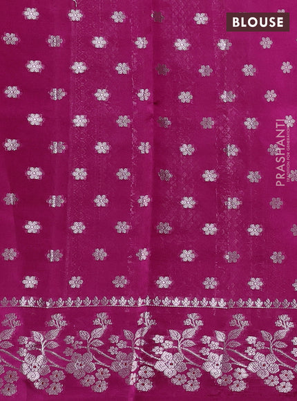 Poona Silk Saree pink with allover zari weaves and zari woven border