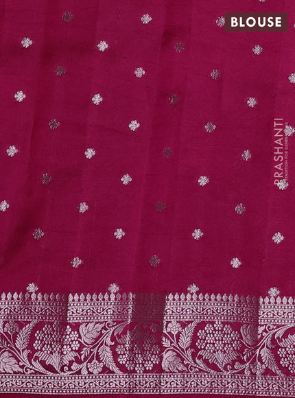Poona Silk Saree pink with allover thread & zari weaves and zari woven border