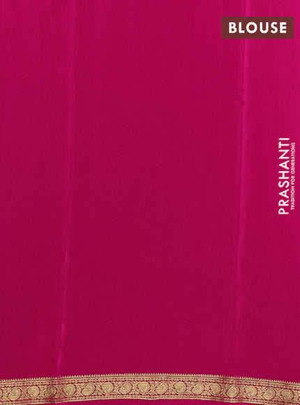 Pure Mysore Silk Saree violet and pink with zari woven buttas and zari woven border