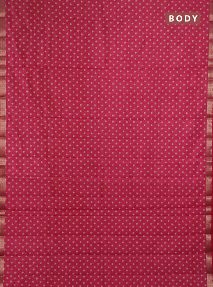 Semi Raw Silk Saree peach pink with allover butta prints and zari woven border