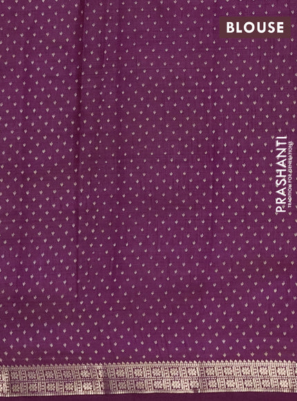 Semi Raw Silk Saree wine shade with allover butta prints and zari woven border