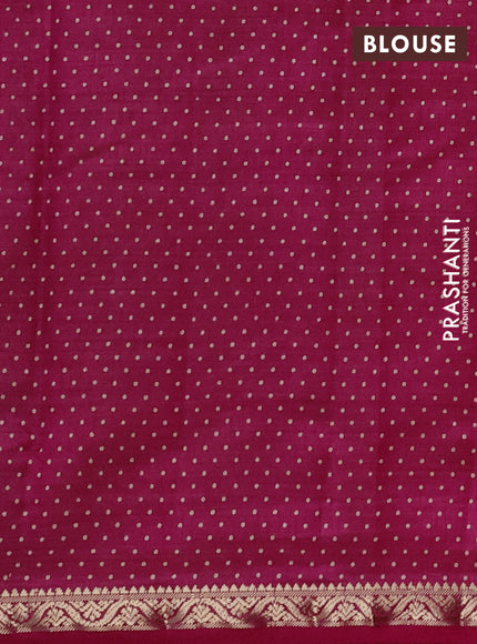 Semi Raw Silk Saree pink with allover butta prints and zari woven border