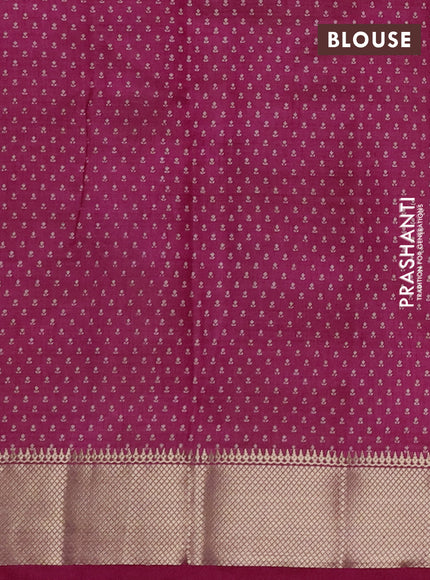 Semi Raw Silk Saree pink with allover butta prints and zari woven border