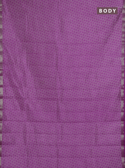 Semi Raw Silk Saree lavender with allover butta prints and zari woven border