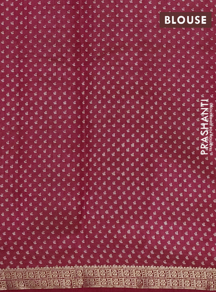 Semi Raw Silk Saree maroon with allover butta prints and zari woven border