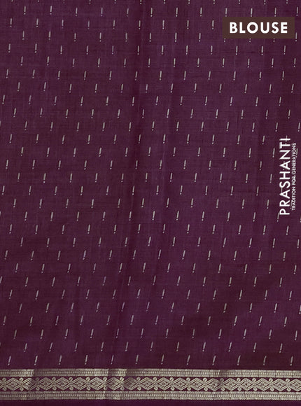 Semi Raw Silk Saree purple with allover geometric butta prints and zari woven border
