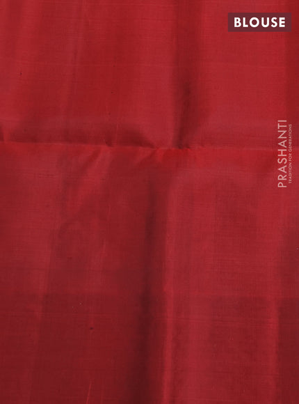 Pure Soft Silk Saree black and maroon with allover zari weaves and zari woven border