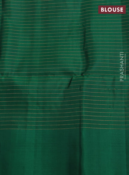 Pure Soft Silk Saree purple and green with allover zari checks & buttas and simple border