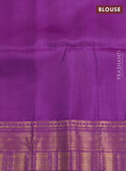 Pure Soft Silk Saree lavender and purple with allover zari woven brocade weaves and zari woven border
