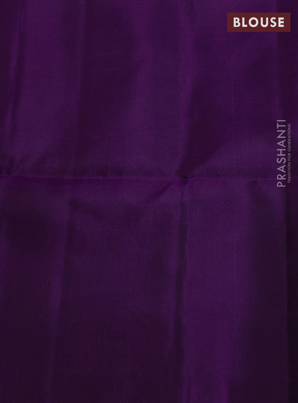 Pure Soft Silk Saree purple with silver zari woven buttas and silver zari woven border
