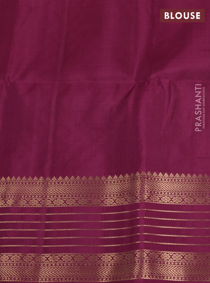 Pure Soft Silk Saree mustard green and wine shade with allover zari woven brocade weaves and rich zari woven border