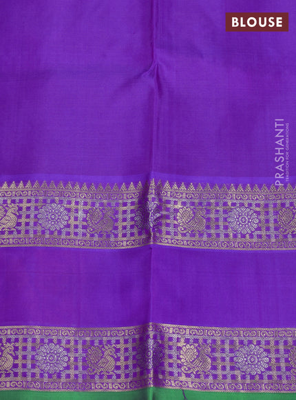 Venkatagiri Silk Saree purple and lavender with silver & gold zari woven buttas and rettapet zari woven border