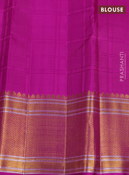 Pure kanchipuram silk saree lime yellow with allover self emboss & zari buttas and rich zari woven border