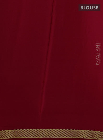Pure mysore silk saree red with allover zari woven checked pattern and zari woven border