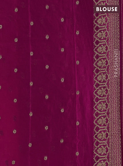 Banarasi semi crepe saree pink with allover thread & zari woven buttas and woven border