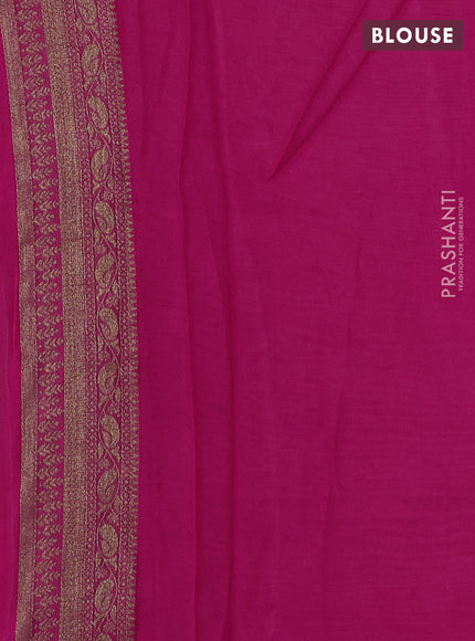 Banarasi semi georgette saree pink with woven buttas and woven border