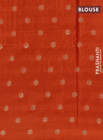Semi mysore silk saree pink and orange with allover zari weaves and rettapet zari woven border
