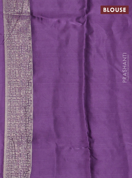 Banarasi silk saree lavender with zari woven buttas and rich zari woven border