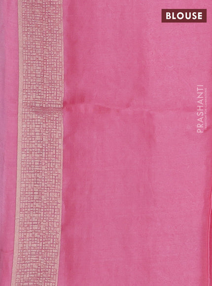 Banarasi silk saree light pink with zari woven buttas and rich zari woven border