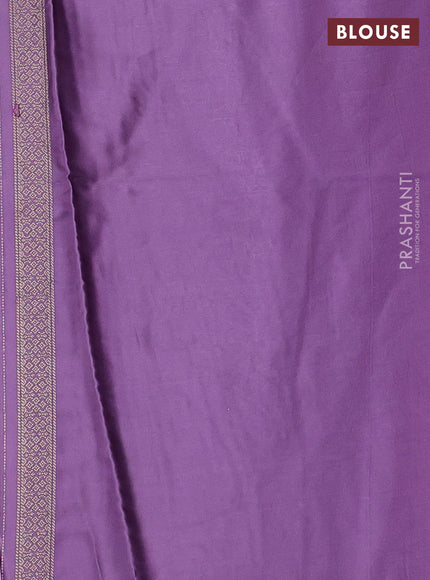 Banarasi silk saree lavender with zari woven floral buttas and floral design border