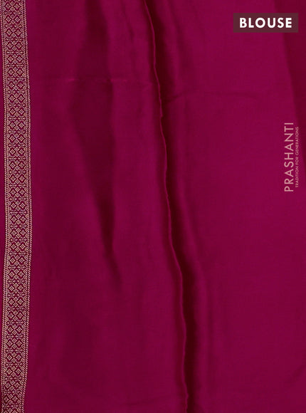 Banarasi silk saree pink with zari woven floral buttas and floral design border