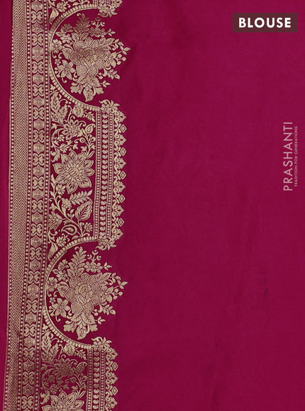 Banarasi silk saree pink with zari woven buttas and rich zari woven border