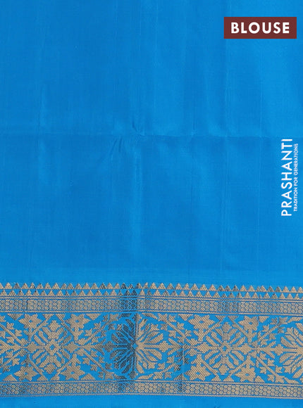 Ikat soft silk saree deep wine and cs blue with allover ikat weaves and zari woven border