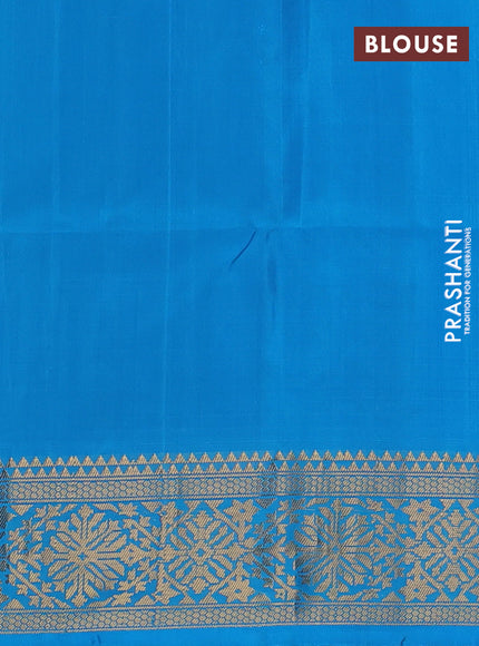 Ikat soft silk saree green and cs blue with allover ikat weaves and zari woven border