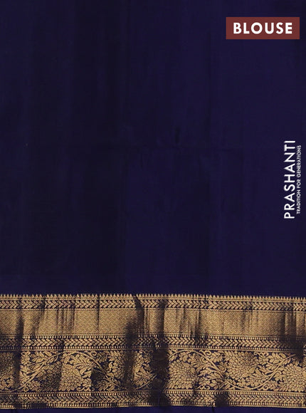 Ikat soft silk saree teal green and navy blue with allover ikat weaves and zari woven border