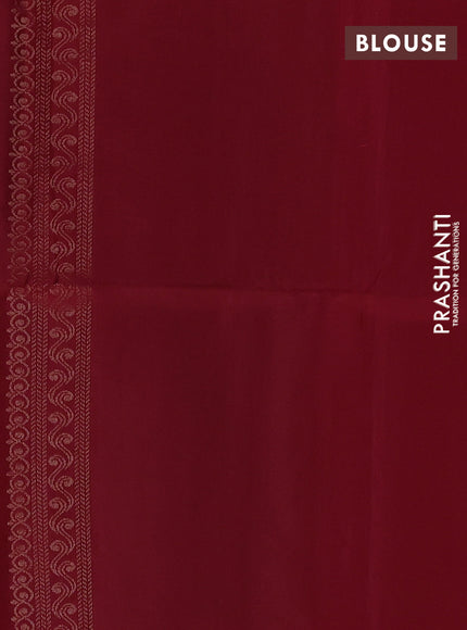 Ikat soft silk saree black and red with allover zari weaves & ikat design in borderless style