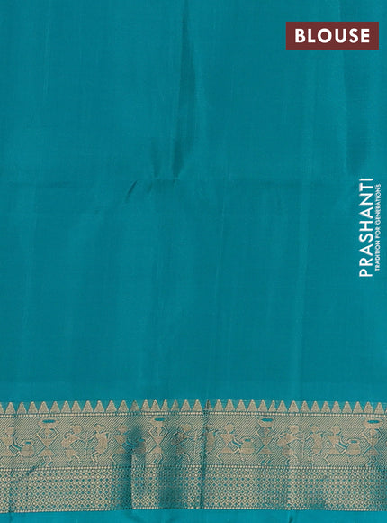 Ikat soft silk saree light pink and teal blue with allover ikat weaves and zari woven border