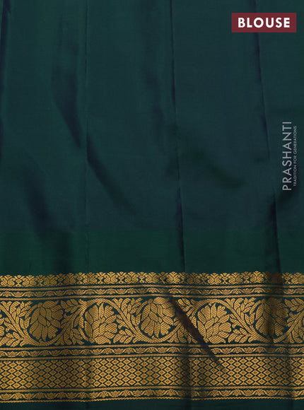 Pure gadwal silk saree pastel pink and green with zari woven buttas and temple design zari woven border