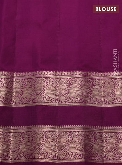 Pure gadwal silk saree pastel purple and wine shade with allover zari weaves & buttas and rettapet zari woven border
