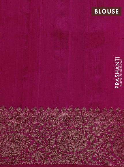 Banarasi raw silk saree pink with thread & zari woven buttas and woven butta border
