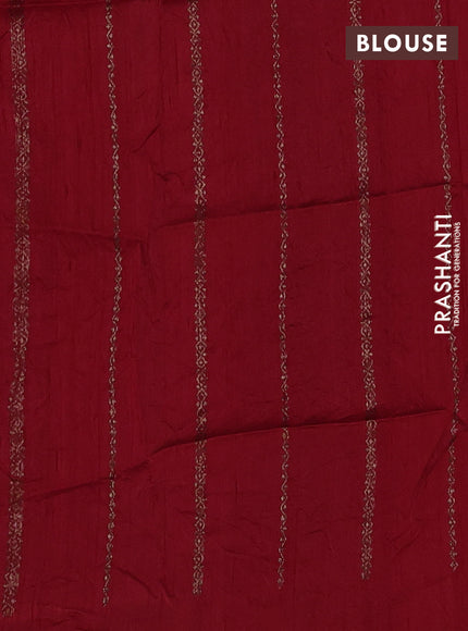 Banarasi raw silk saree red with thread & zari woven buttas and woven butta border
