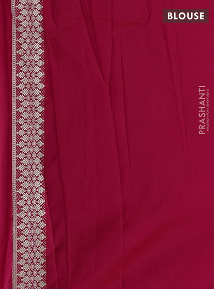 Banarasi mushru saree red with allover zari weaves & buttas and zari woven border