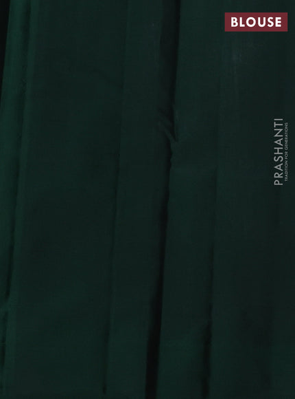 Pure kanchipuram silk saree maroon and green with zari woven buttas and zari woven butta border