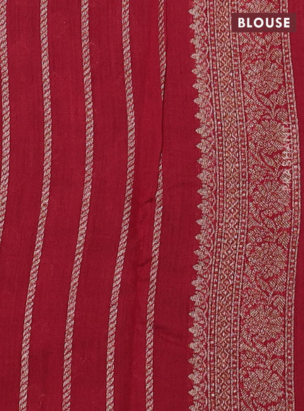 Banarasi munga saree purple and red with allover thread & zari woven buttas and woven border
