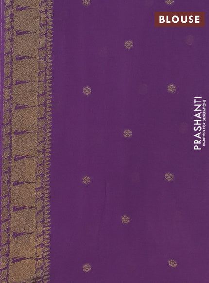 Art Georgette saree lavender with allover zari weaves and zari woven paithani design border