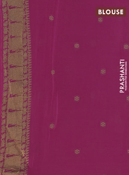 Art Georgette saree light pink with allover zari weaves and zari woven paithani design border