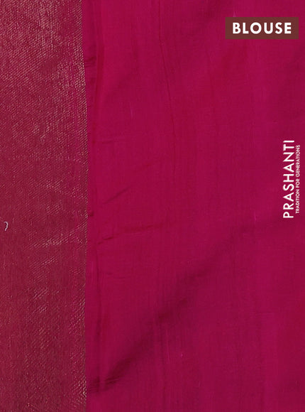 Banarasi raw silk saree red and pink with woven buttas in borderless style