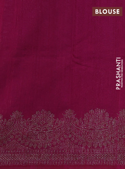 Banarasi raw silk saree sandal and pink with woven buttas and woven border